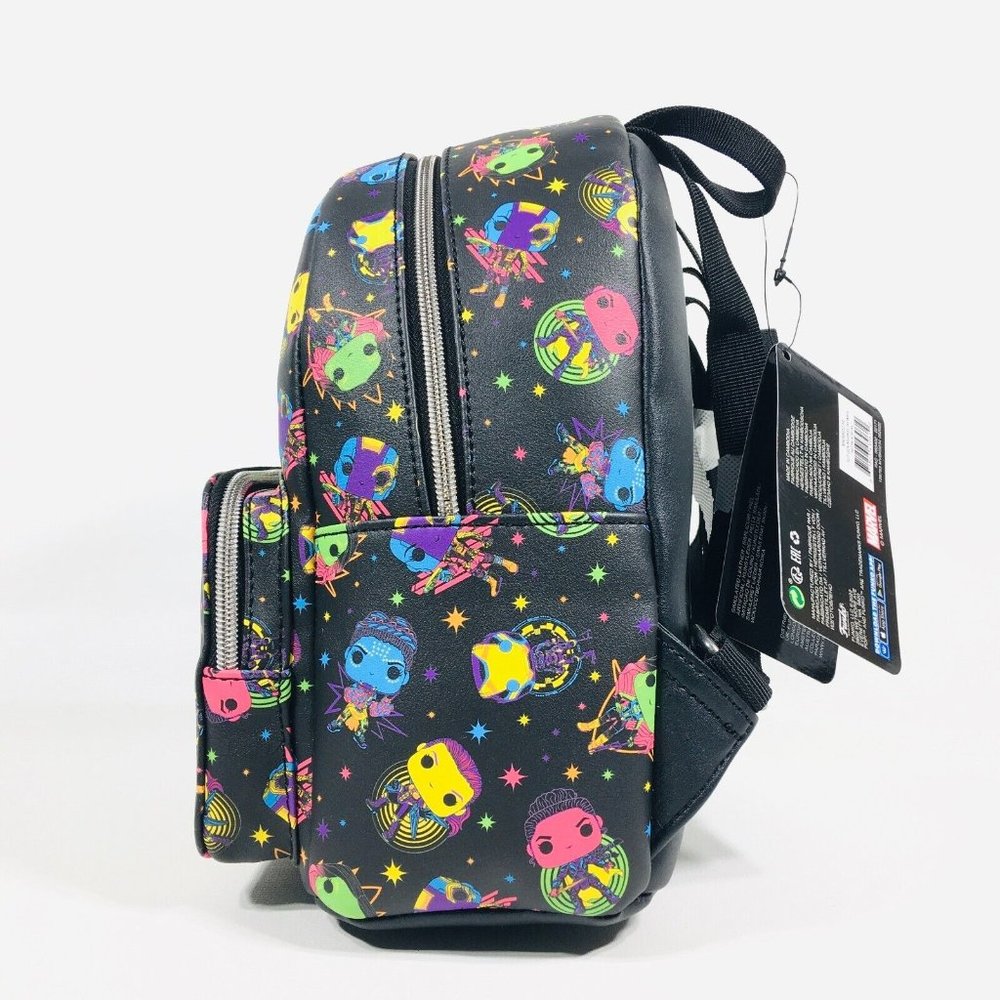 Funko Marvel Infinity Saga Woman Black Light Neon Print 11.5" Mini Backpack - Picture 6 of 14